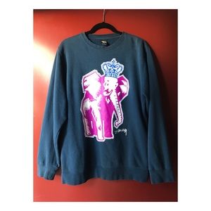Vintage 90s USA Stüssy Elephant Crown Crewneck